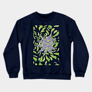 Green Splats on Purple Crewneck Sweatshirt